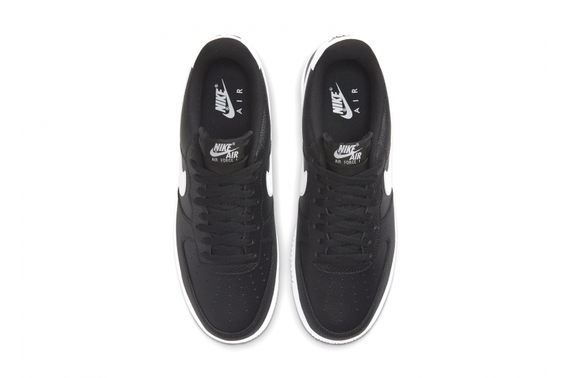 AIR FORCE 1 BLACK WHITE PEBBLED LEATHER [CT2302-002]