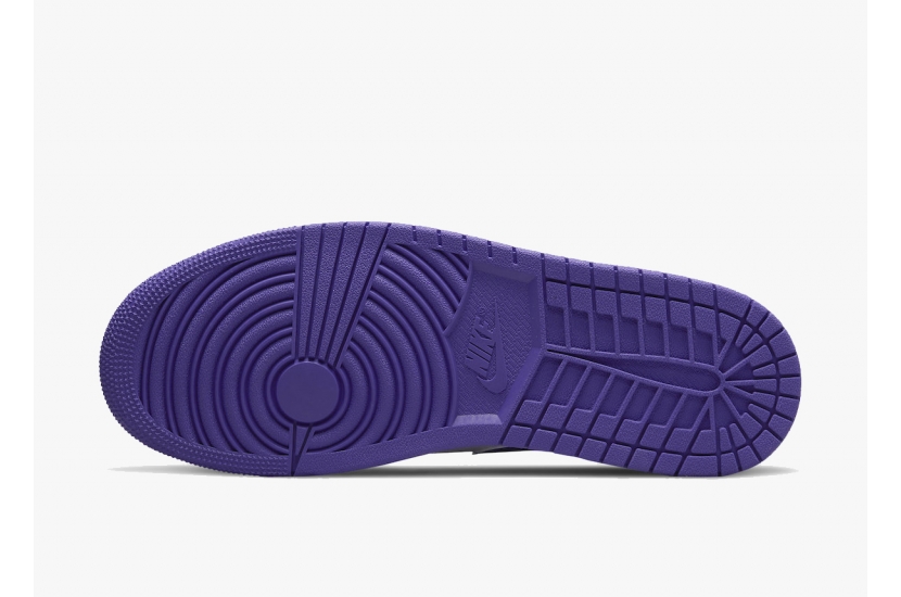 AIR JORDAN 1 MID WHITE BLACK PURPLE [554724-095]