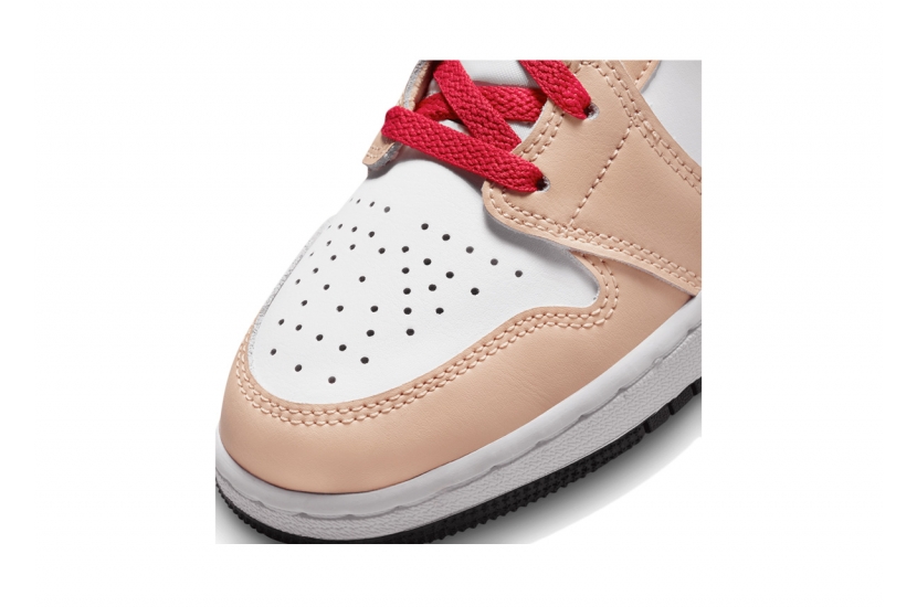 AIR JORDAN 1 MID LIGHT CARDINAL CURRY (GS) [554725-201]