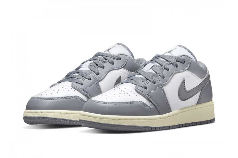 AIR JORDAN 1 LOW VINTAGE GREY GS [553560-053]