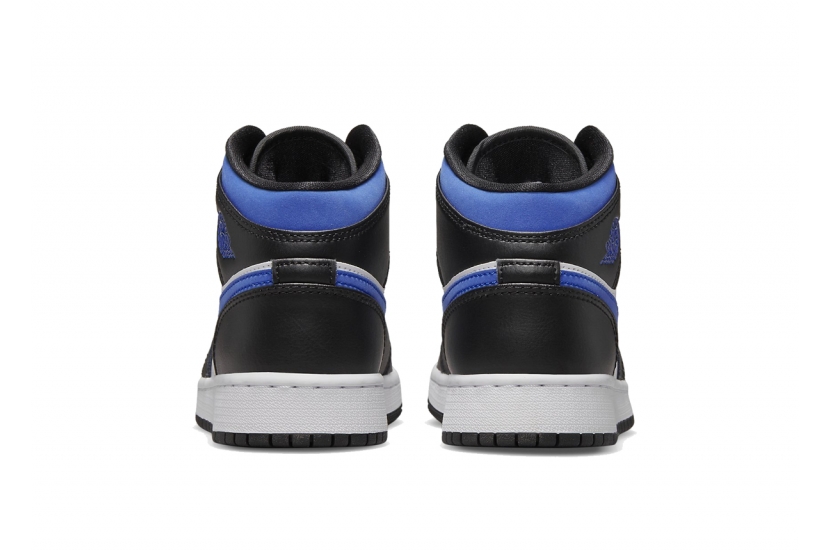 AIR JORDAN 1 MID WHITE BLACK RACER BLUE [554725-140]