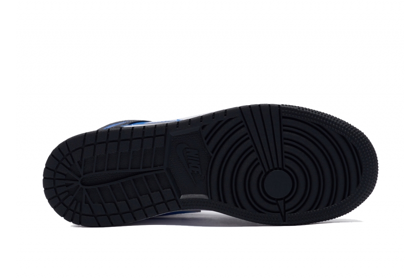 AIR JORDAN 1 MID WHITE BLACK RACER BLUE [554725-140]