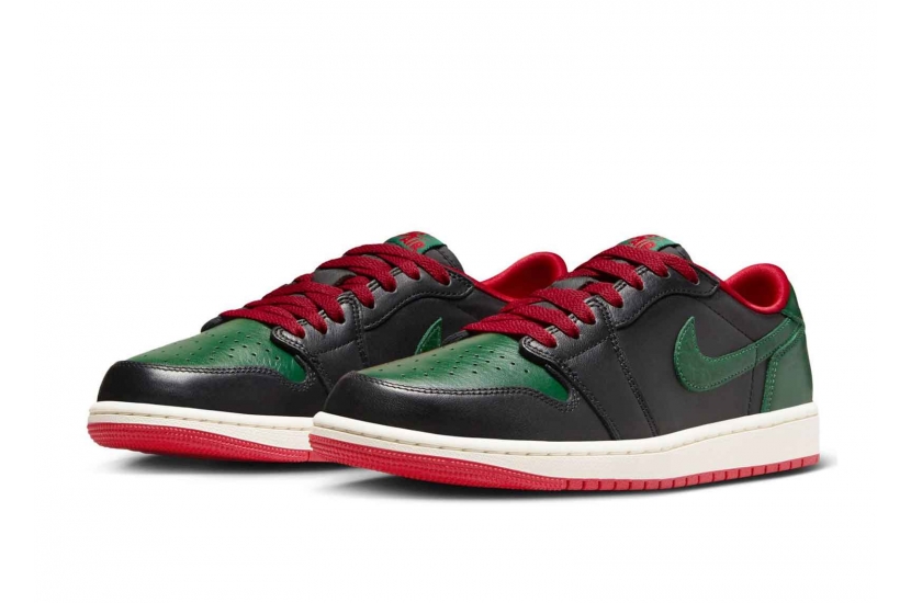 AIR JORDAN 1 RETRO LOW OG GORGE GREEN VARSITY RED [CZ0775-036]