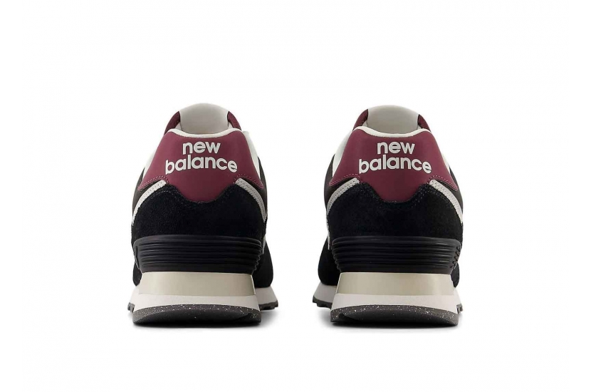 NEW BALANCE 574 BLACK WHITE BURGUNDY [WL574WBE]