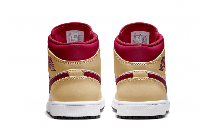 AIR JORDAN 1 MID BEIGE RED [554724-201]