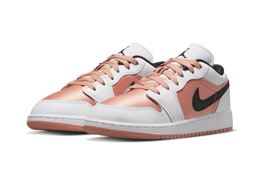 AIR JORDAN 1 LOW WHITE LIGHT MADDER ROOT (GS) [DM8960-801]