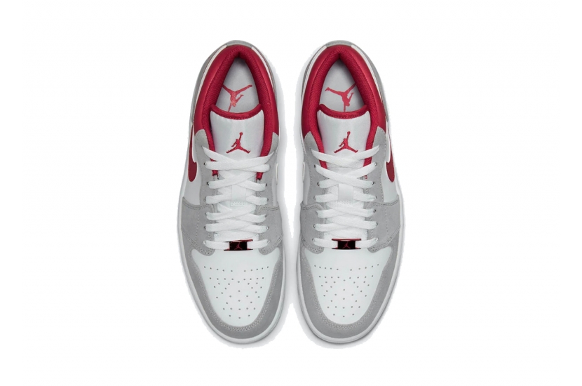 AIR JORDAN 1 LOW LIGHT SMOKE GREY GYM RED [DC6991-016]