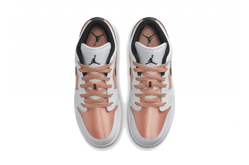 AIR JORDAN 1 LOW WHITE LIGHT MADDER ROOT (GS) [DM8960-801]