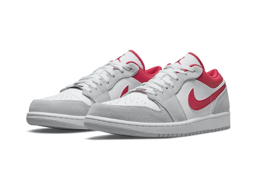 AIR JORDAN 1 LOW LIGHT SMOKE GREY GYM RED [DC6991-016]