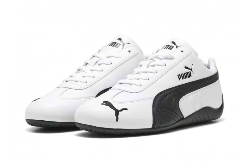 PUMA SPEEDCAT LEATHER WHITE BLACK [401603-02]