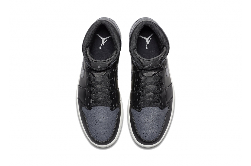 AIR JORDAN 1 MID BLACK DARK GREY [554725-041]