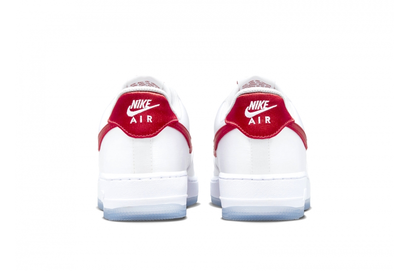AIR FORCE 1 LOW ’07 SATIN WHITE VARSITY RED [DX6541-100]