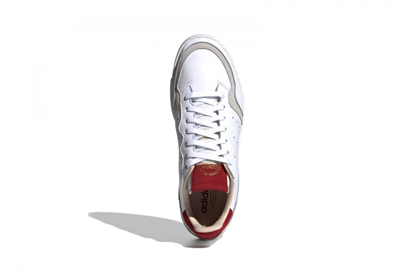  ADIDAS SUPERCOURT WHITE SCARLET [EF9181]