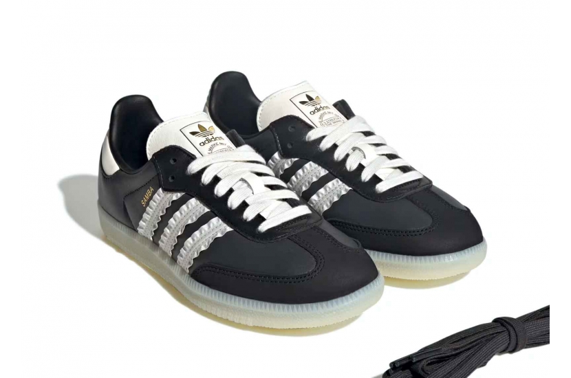 SAMBA RUFFLE STRIPES PACK BLACK OFF WHITE W [JR8831]