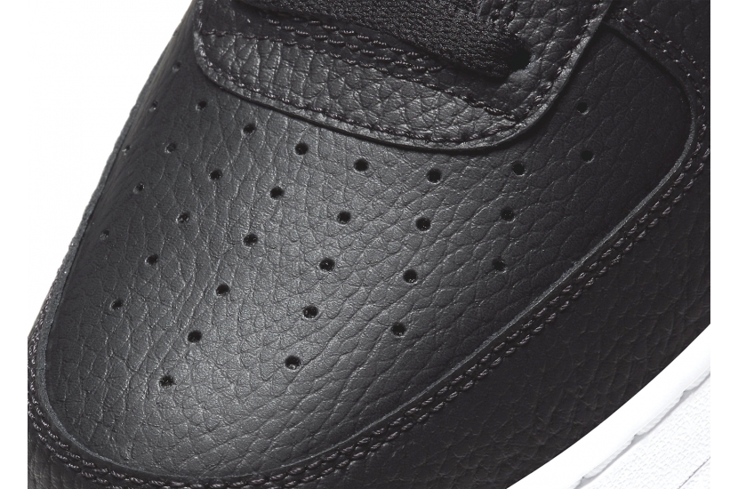AIR FORCE 1 BLACK WHITE PEBBLED LEATHER [CT2302-002]