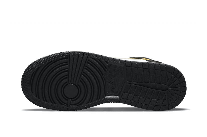 AIR JORDAN 1 MID GS WHITE POLLEN BLACK [554725-177]