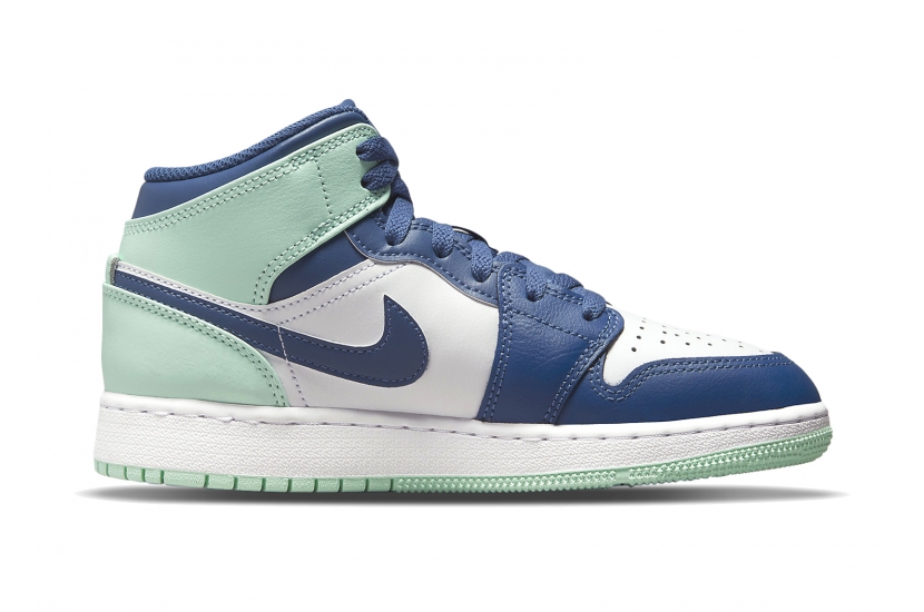 AIR JORDAN 1 MID MYSTIC NAVY MINT FOAM GS [554725-413]