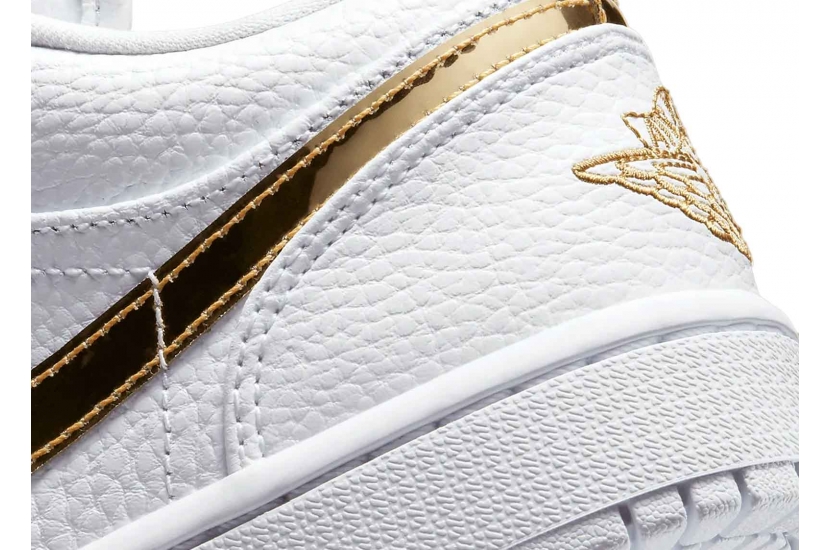 AIR JORDAN 1 LOW WHITE METALLIC GOLD W [CZ4776-100]