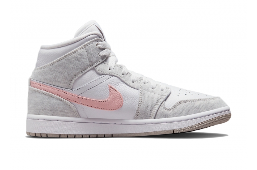 AIR JORDAN 1 MID SE WHITE LIGHT IRON ORE [DN4045-001]