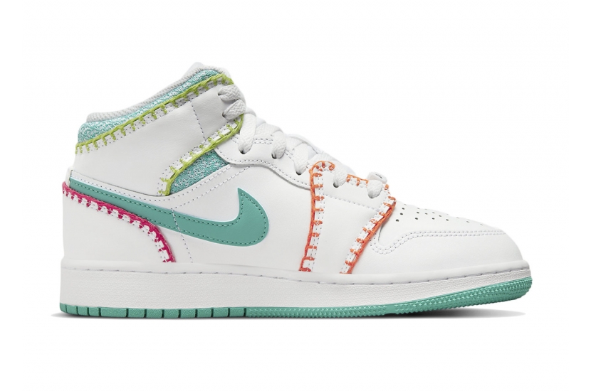 AIR JORDAN 1 MID MULTI KNIT (GS) [DM6218-100]