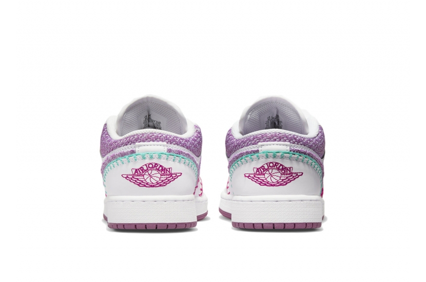 AIR JORDAN 1 LOW WHITE LIGHT BORDEUAX (GS) [DM9037-100]